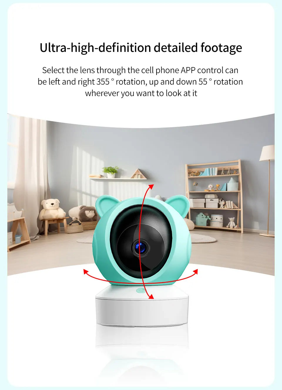 Tuya Baby Camera – 5" HD, Mobile App Control