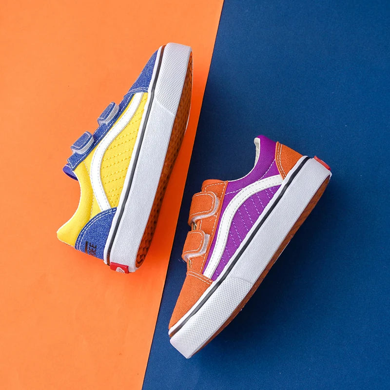 Kids Colored Canvas Sneakers