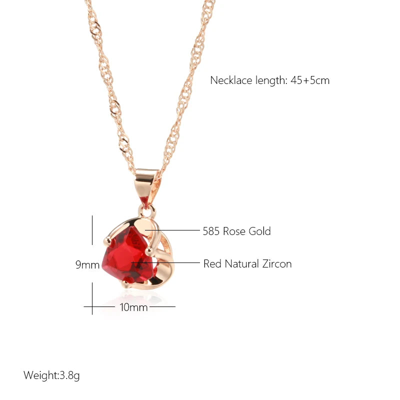 Kinel New Romantic Red Natural Zircon