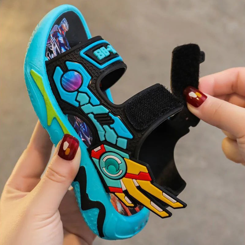 Boys’ Soft Sole Sandals – Anti-Slip Beach Shoes (Ages 1–12)