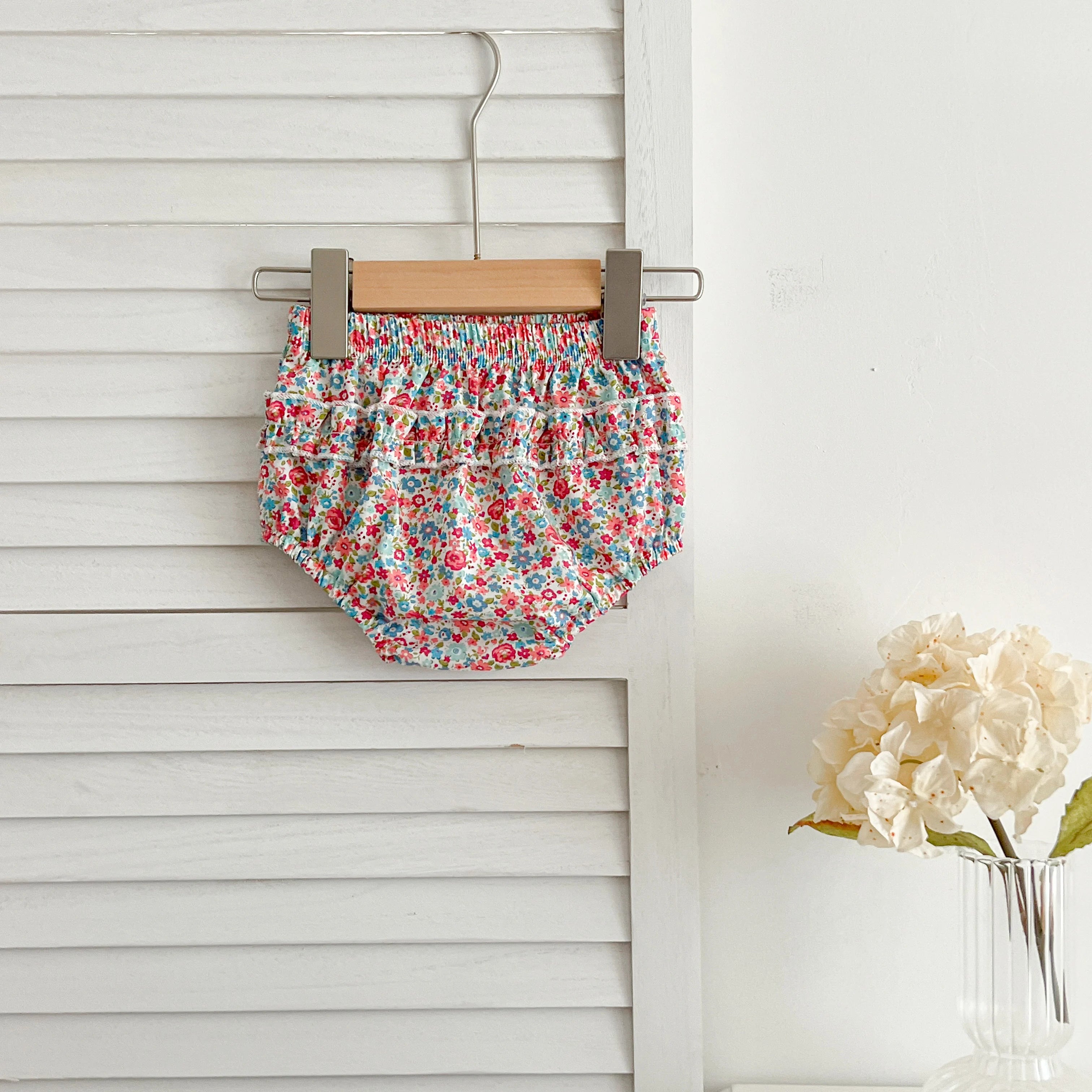 Baby Girl Cherry Floral Outfit – Summer (0–12M)