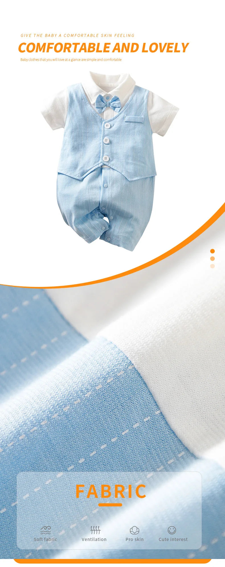 Baby Boy Gentleman Tie Jumpsuit (0-18M)