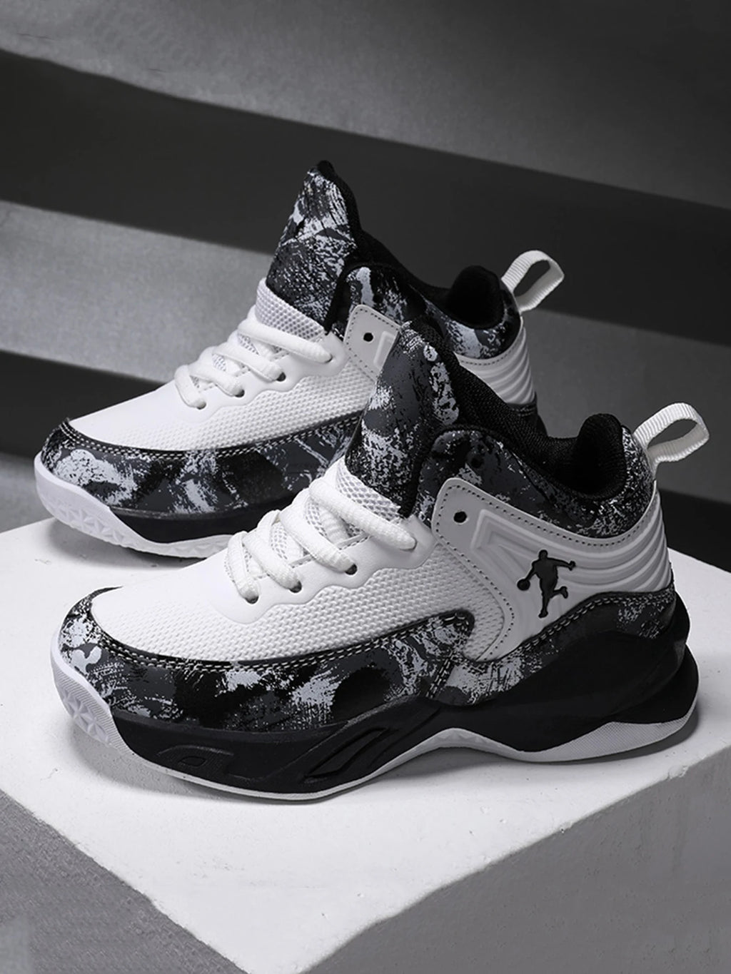 Kids 2025 Basketball Sneakers – Thick Sole Non-Slip Sports Shoes