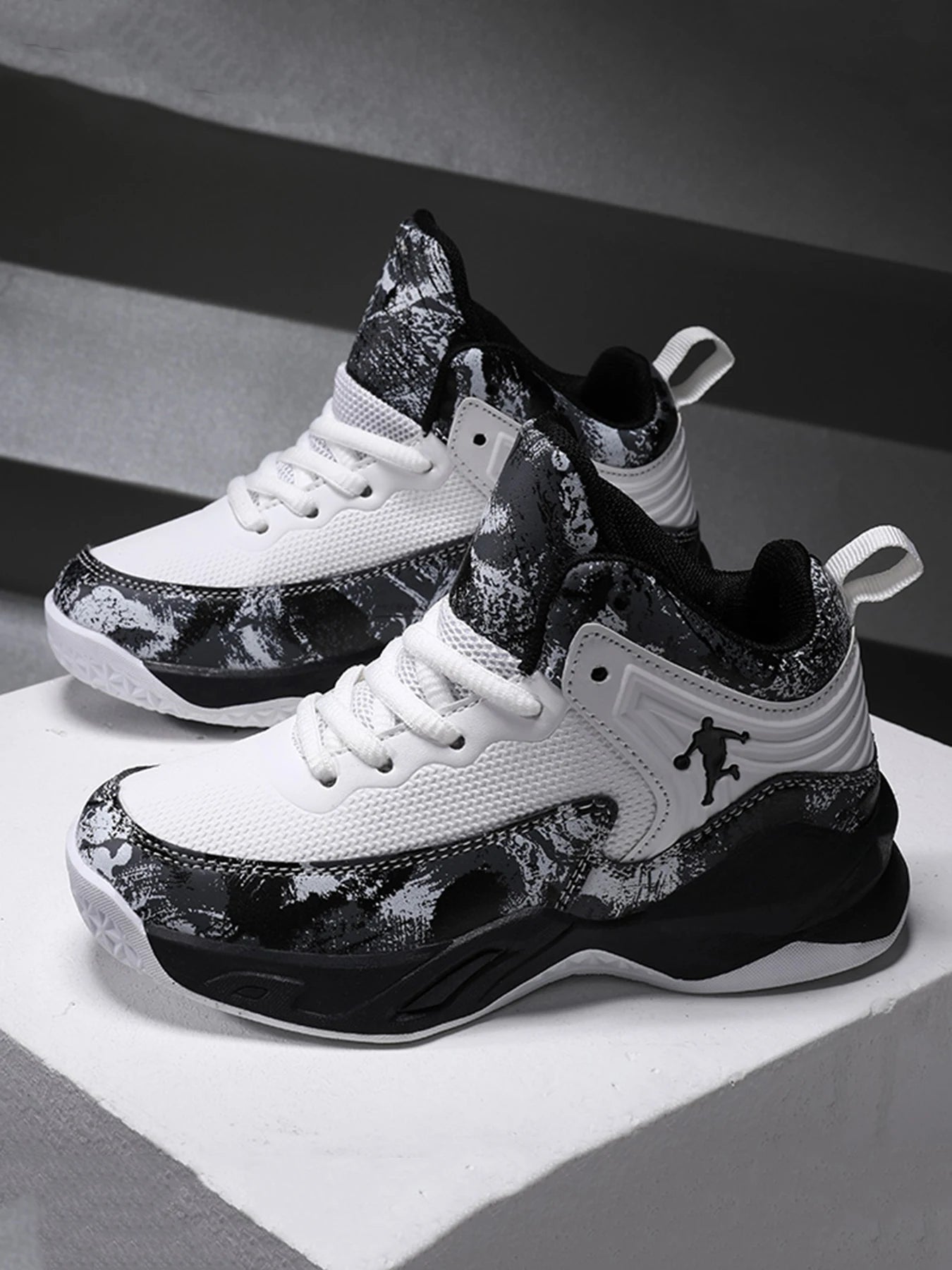 Kids 2025 Basketball Sneakers – Thick Sole Non-Slip Sports Shoes