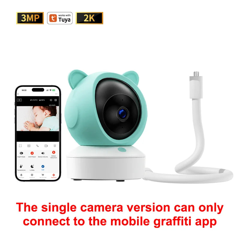 Tuya Baby Camera – 5" HD, Mobile App Control