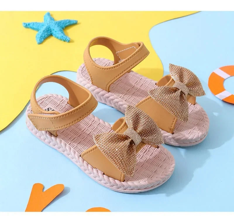 Girls’ Summer Sandals – Bow, Soft Sole, Non-Slip