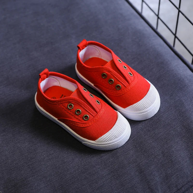 Kids’ Canvas Sneakers – Candy Color, Comfortable School Shoes