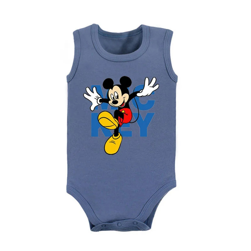 2Pcs Cotton Mickey Mouse Baby Bodysuits