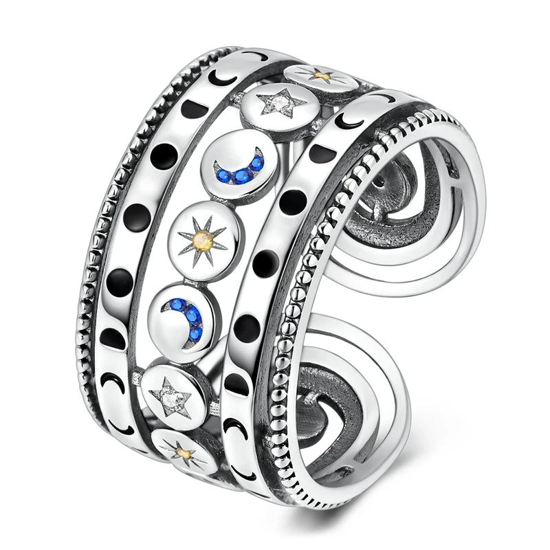 Clover Adjustable Ring 925 Sterling Silver Original Hummingbird Glow Firefly Free Size Open Rings For Women Wedding Jewelry Gift