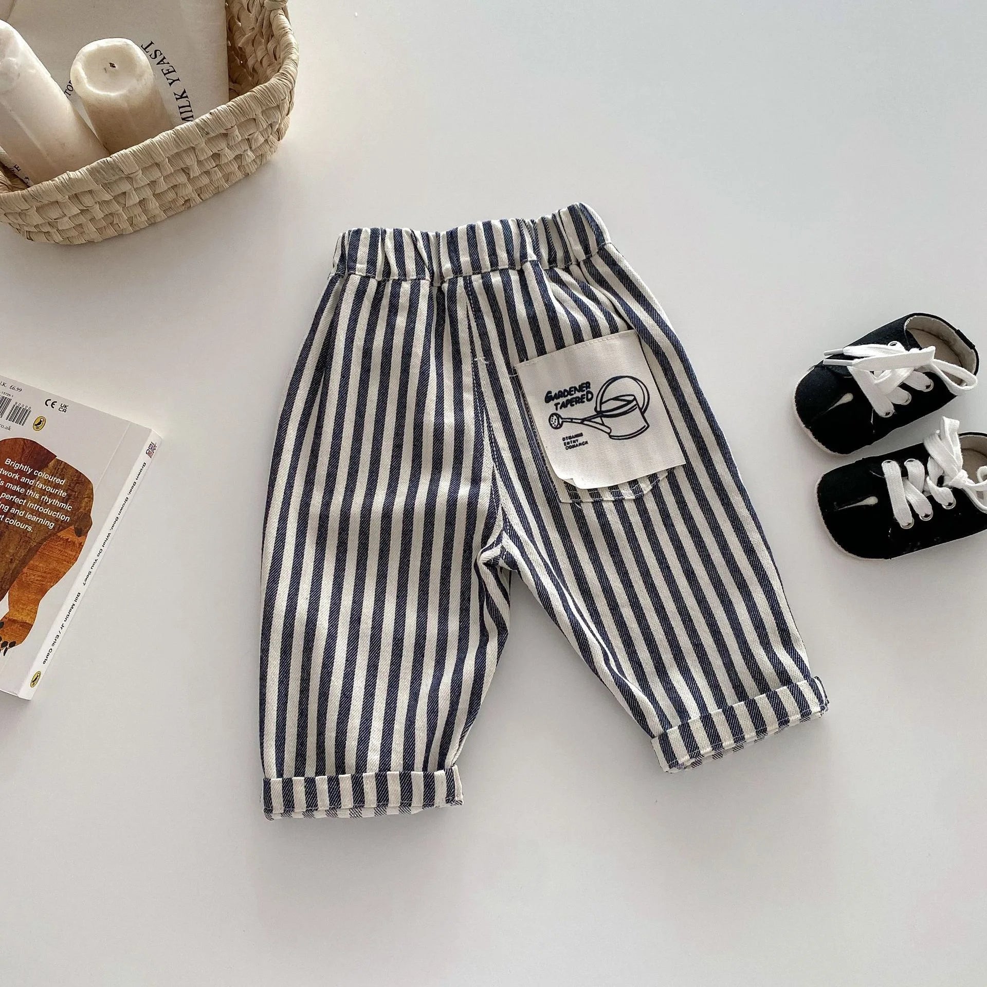 Kids Spring Striped Denim Pants (0–5Y)