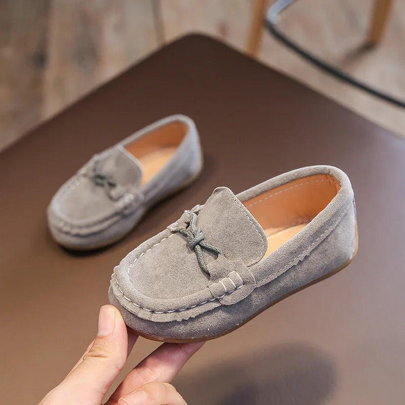 Kids 2025 Slip-On Loafers – Soft PU Leather Casual Shoes
