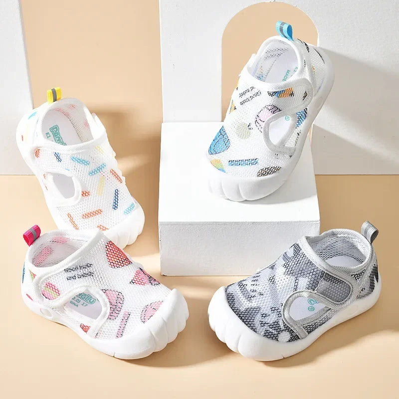Kids Summer Air Mesh Sandals (1–4T) – Lightweight Non-Slip First Walkers