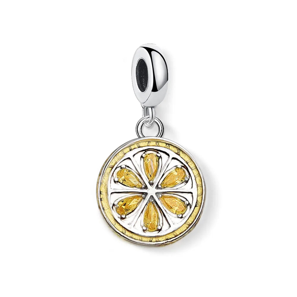 Yellow Lemon Pendant 925 Sterling