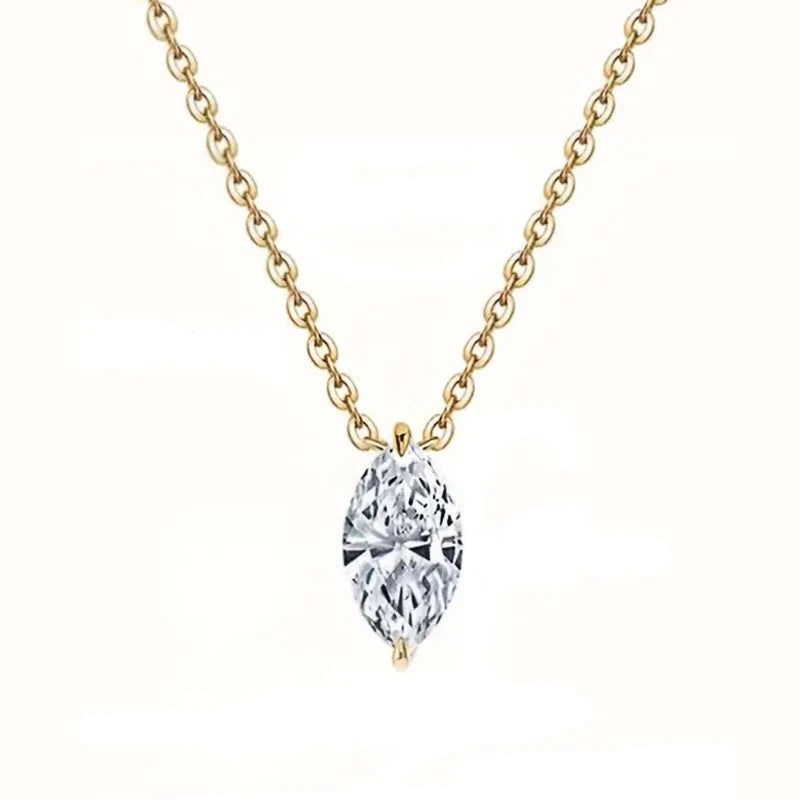 Huitan Crystal Marquise Cubic Zircon Pendant