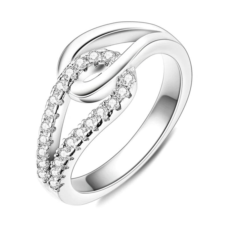 925 Silver Zircon Round Ring