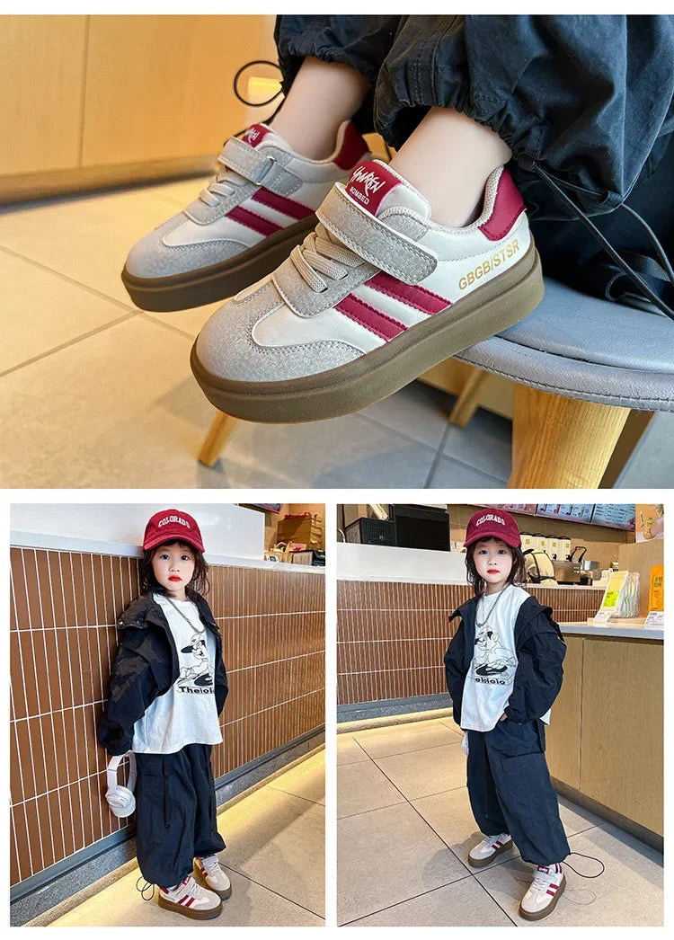 Kids Casual Sneakers – Breathable Anti-Skid Slip-On Shoes