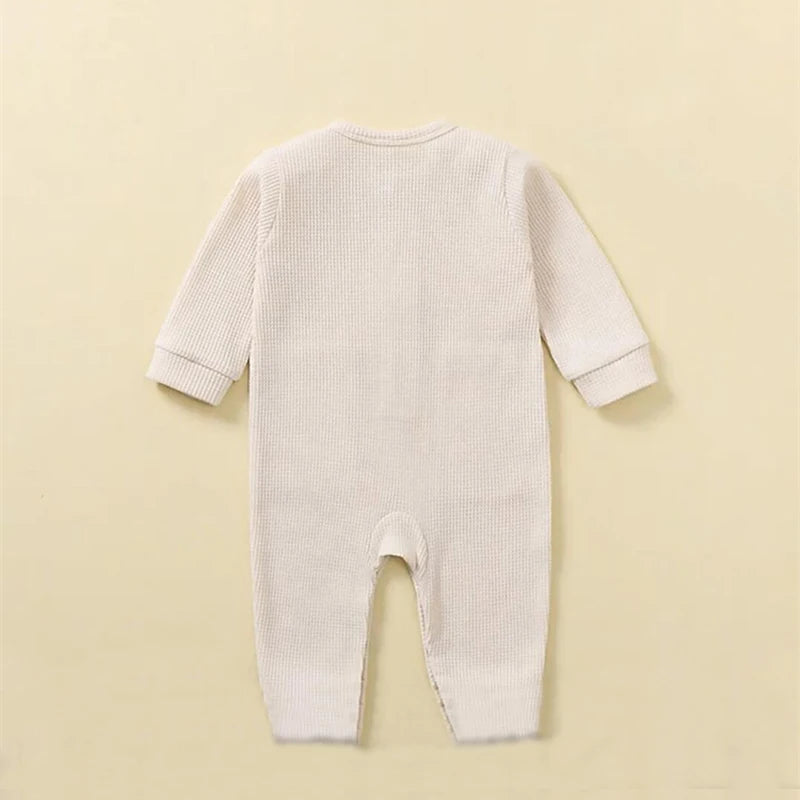 Newborn Cotton Romper, Long Sleeve