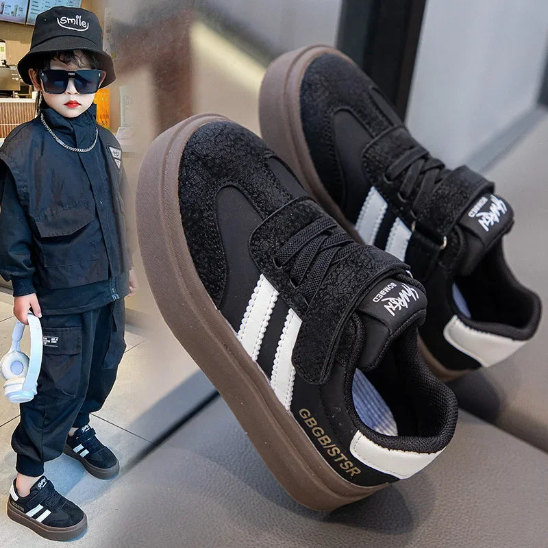 Kids Casual Sneakers – Breathable Anti-Skid Slip-On Shoes
