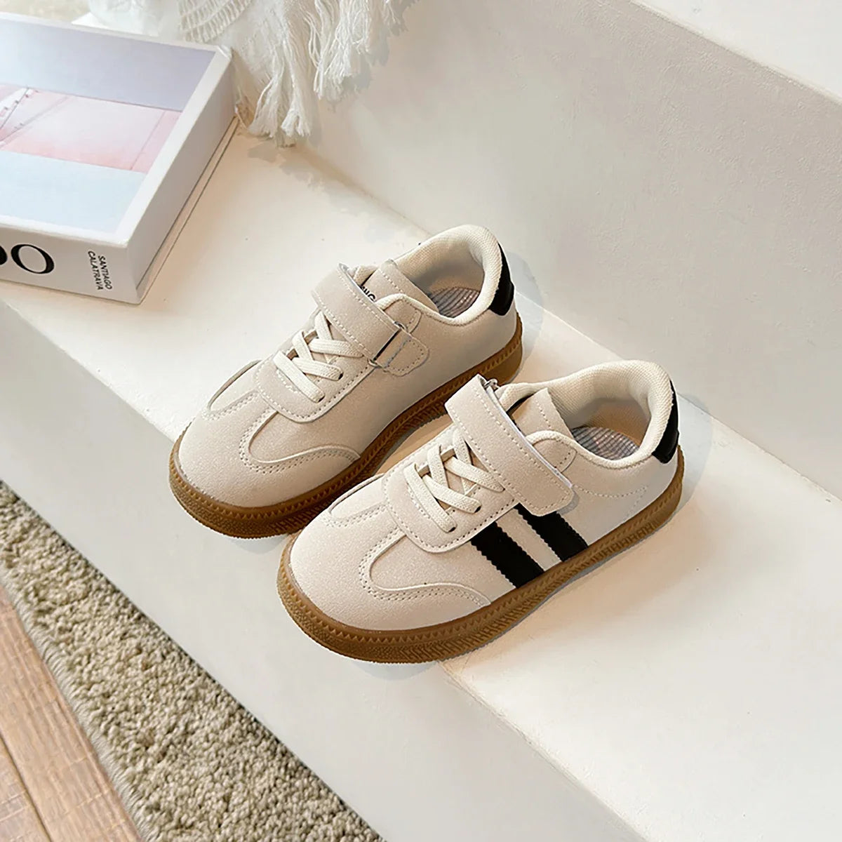 Kids PU Leather Sneakers