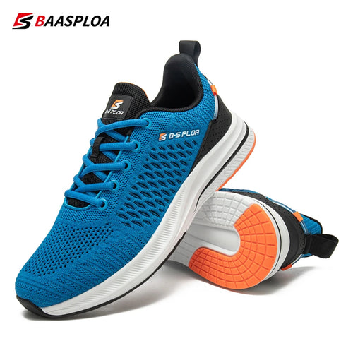 Baasploa Lightweight Running Shoes For Men Comfort Men's Designer Mesh Casual Sneakers Lace-Up Male Outdoor Sports Tennis Shoes