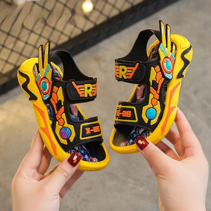 Boys’ Soft Sole Sandals – Anti-Slip Beach Shoes (Ages 1–12)
