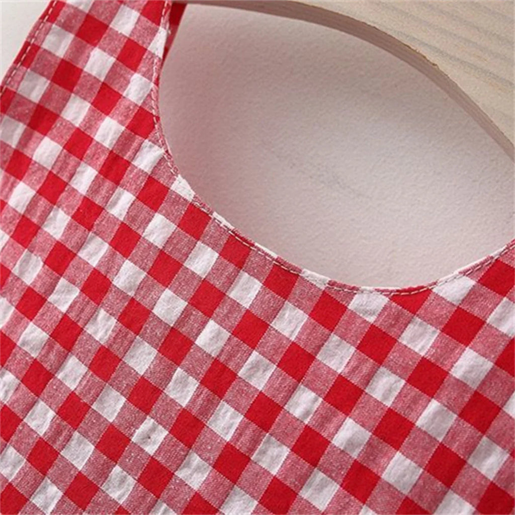 2Pcs/Set Baby Girl Plaid Sweet-  0 To 3 Years Children Clothes Suit & Hat