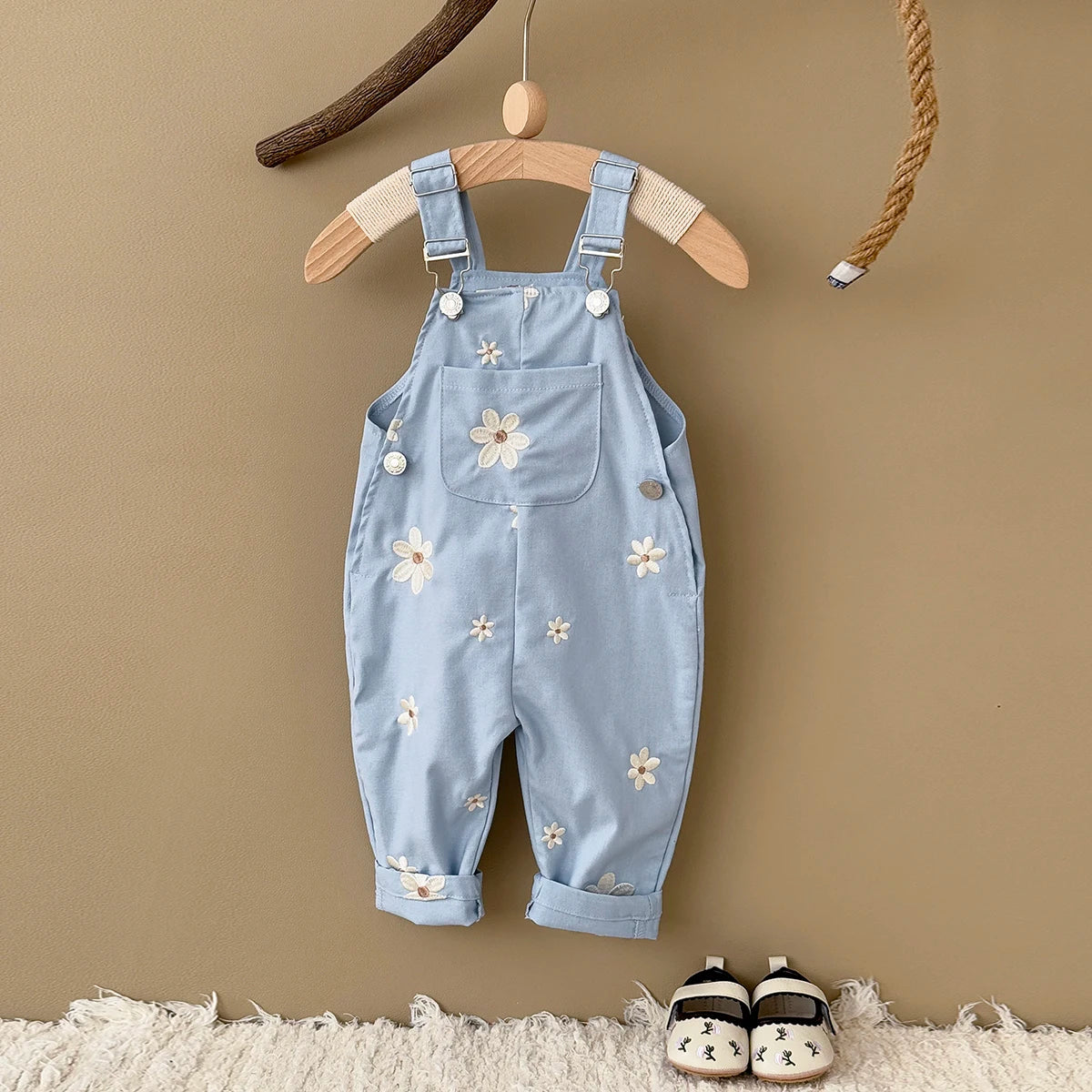 Baby Summer Suspender Romper, Loose Jumpsuit with Pockets