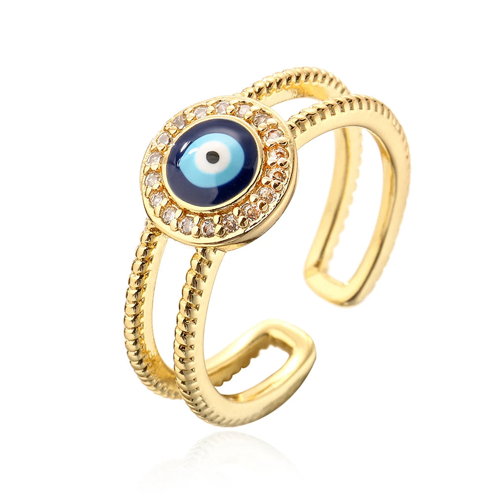 Mafisar Blue Zircon Gold Ring