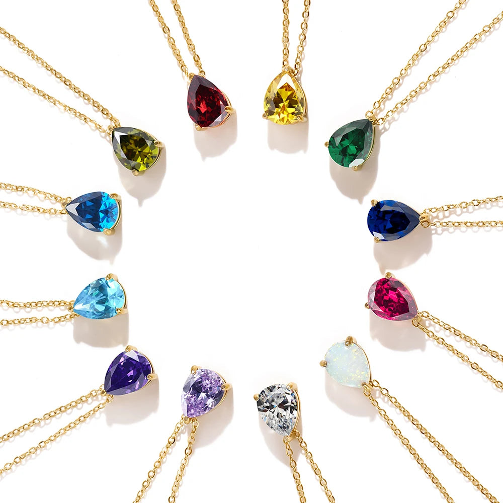 Teardrop Zircon Necklace