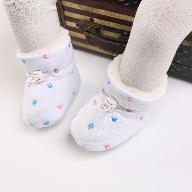 Baby Winter Snow Boots – Soft Sole Cotton First-Step Toddler Shoes