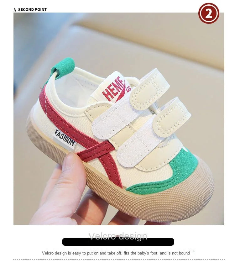 Kids Korean Canvas Shoes – Soft Sole Spring & Autumn Sneakers