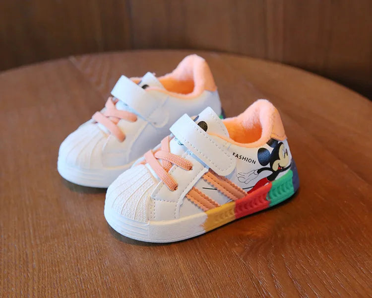 Kids’ Mickey & Minnie Sneakers – Breathable Soft Sport Shoes