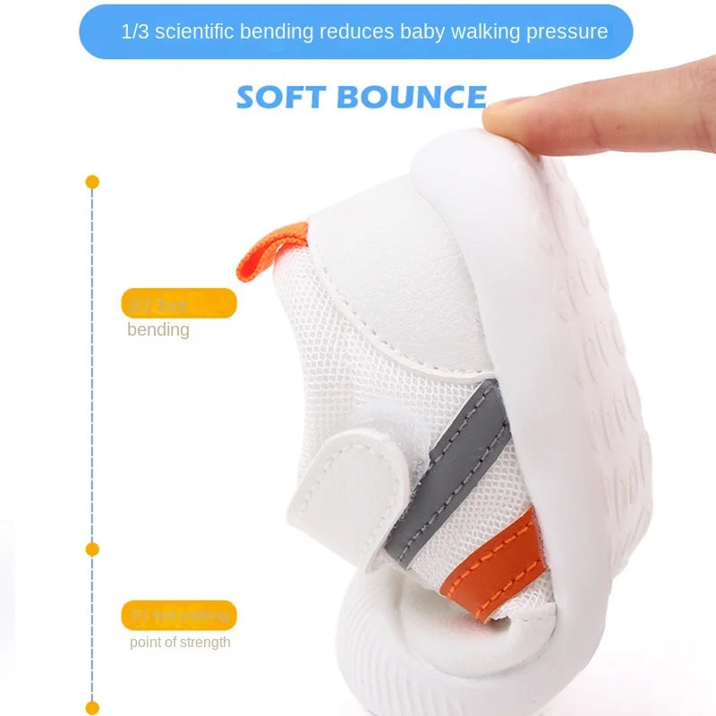 Baby Toddler Shoes (0–3 Years) – Soft Bottom Non-Slip Breathable Sneakers