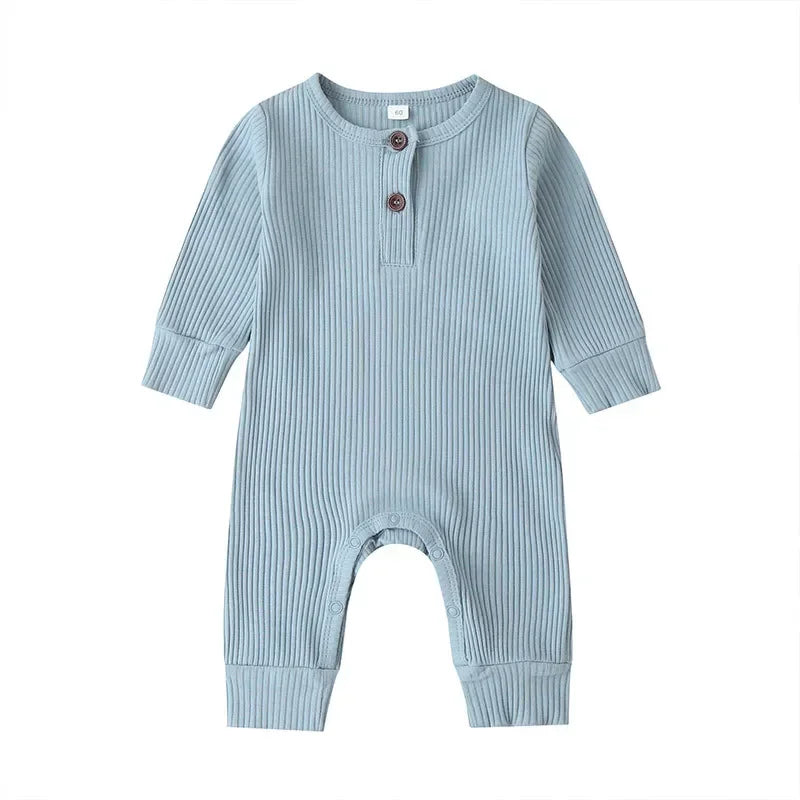 Newborn Cotton Romper, Long Sleeve Baby Jumpsuit