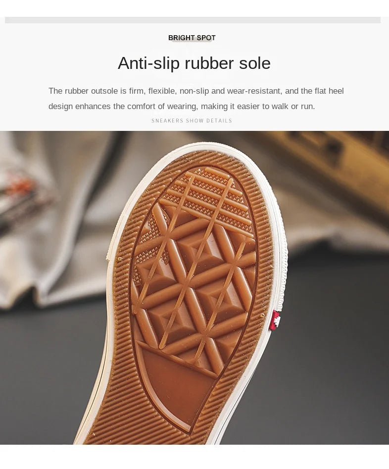 Kids’ Retro High-Top Canvas Shoes – Soft, Non-Skid Casual