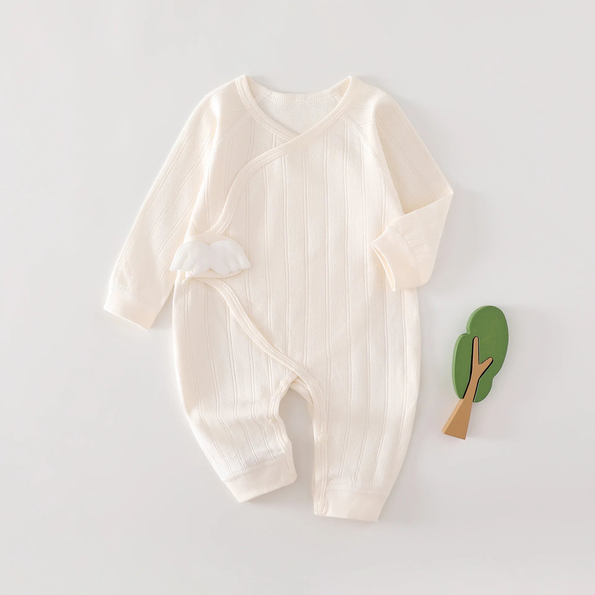 Infant Long Sleeve Cotton Jumpsuit, 0–6 Months