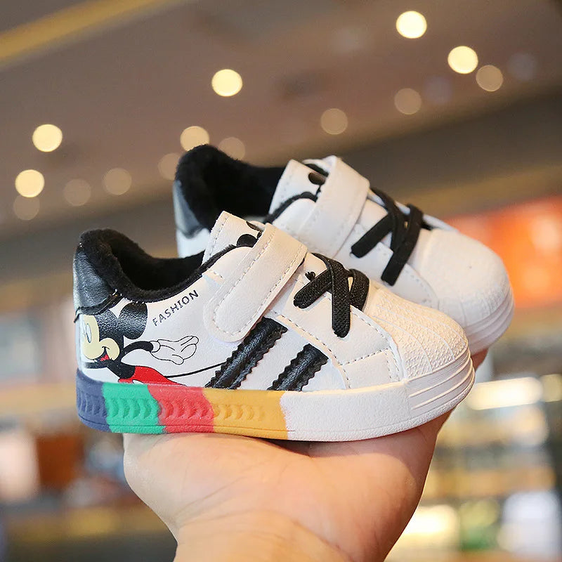 Kids’ Mickey & Minnie Sneakers – Breathable Soft Sport Shoes