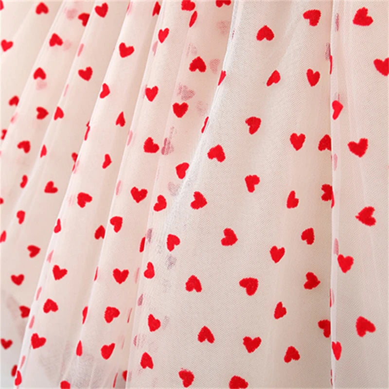 Baby Girl Red Heart Tutu Dress
