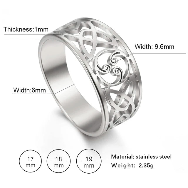 Cazador  Triquetra Irish Celtics Knot Rings for Women Stainless Steel Talisman Amulet Man Ring Jewelry 2026 Couple Gifts