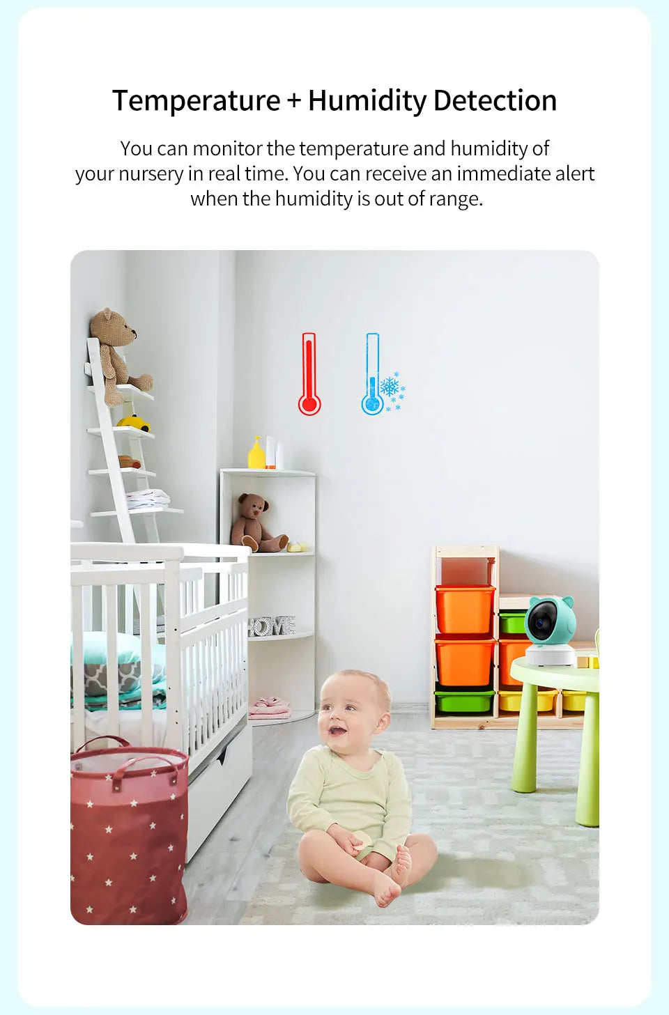 Tuya Baby Camera – 5" HD, Mobile App Control