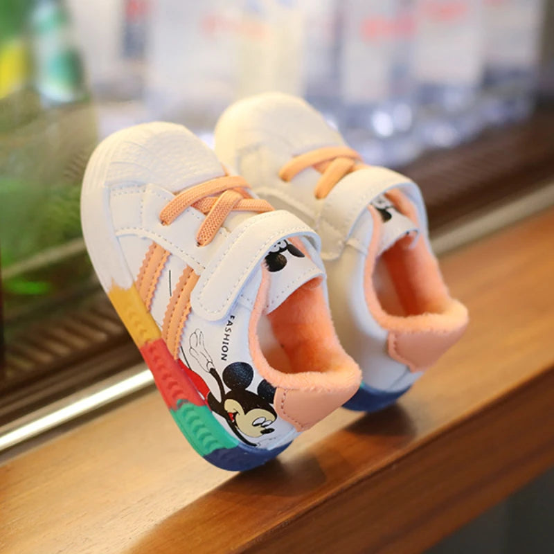 Kids’ Mickey & Minnie Sneakers – Breathable Soft Sport Shoes