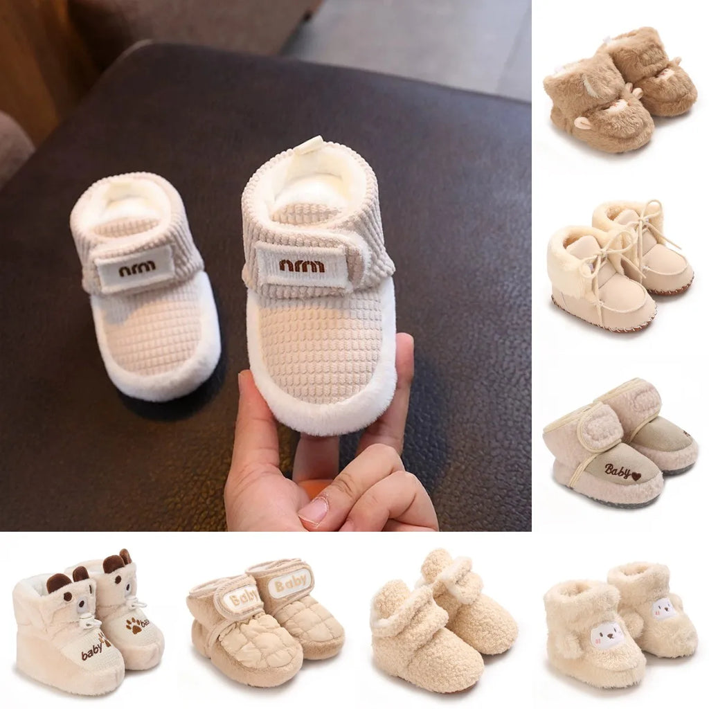 0-18M Apricot New Soft Winter Boots