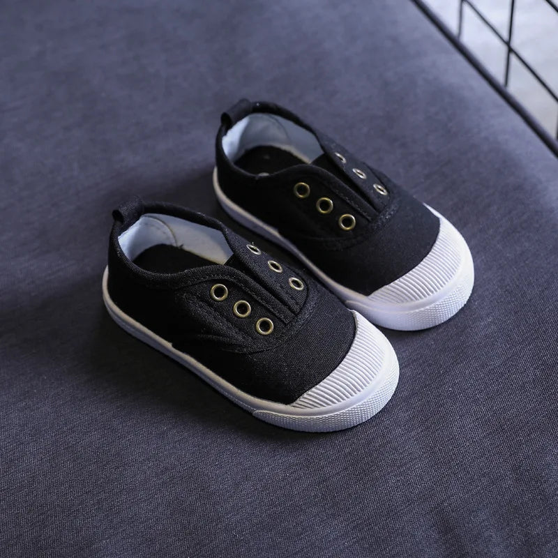 Kids’ Canvas Sneakers – Candy Color, Comfortable School Shoes