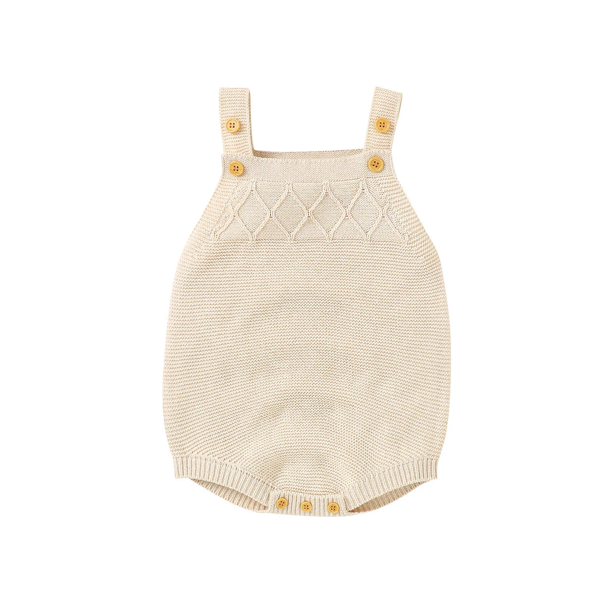Newborn Baby Boys & Girls Sleeveless Knit Jumpsuit