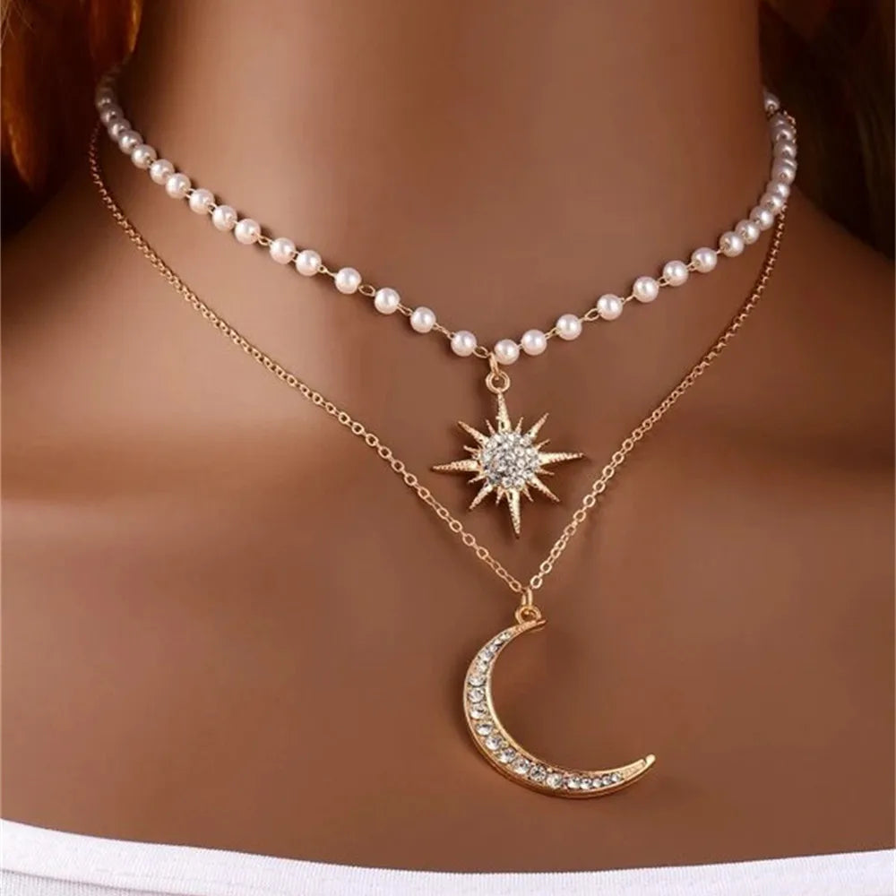 Fashion Baroque Gold Plate Artificial Pearl