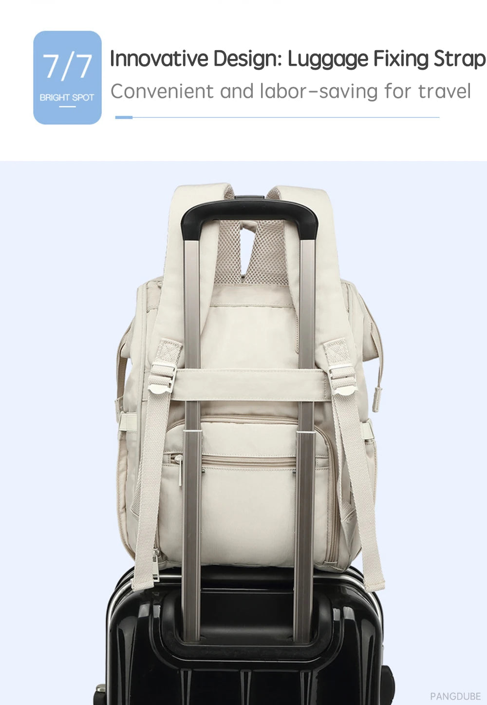 Maternity Diaper Backpack for Travel – Waterproof with Stroller Hooks