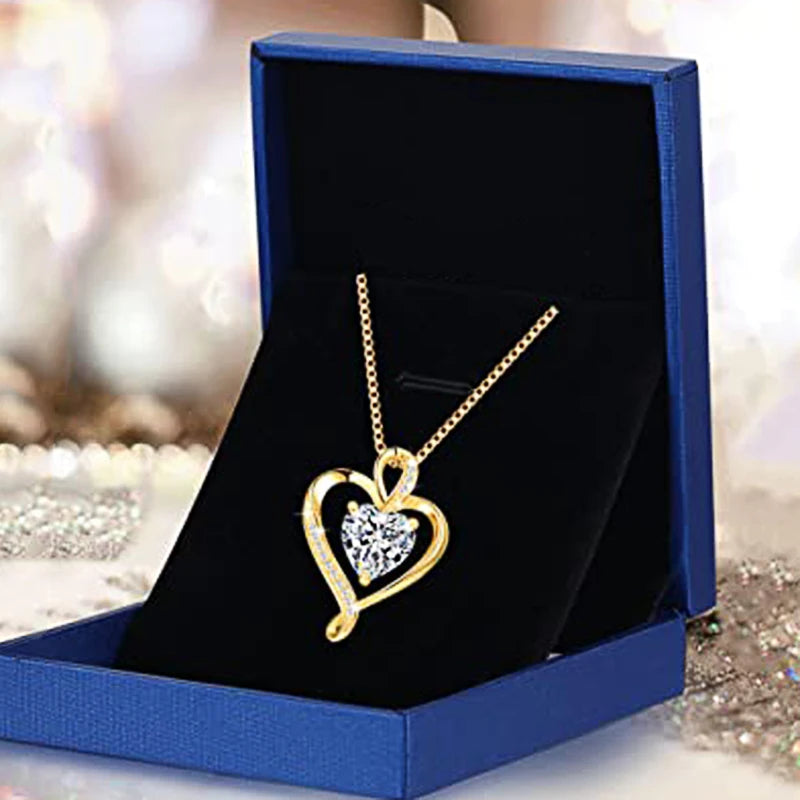 Gold Color Love Cubic Necklace