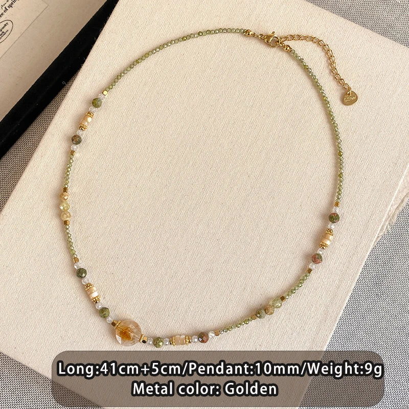 Natural Stone Bead Necklace