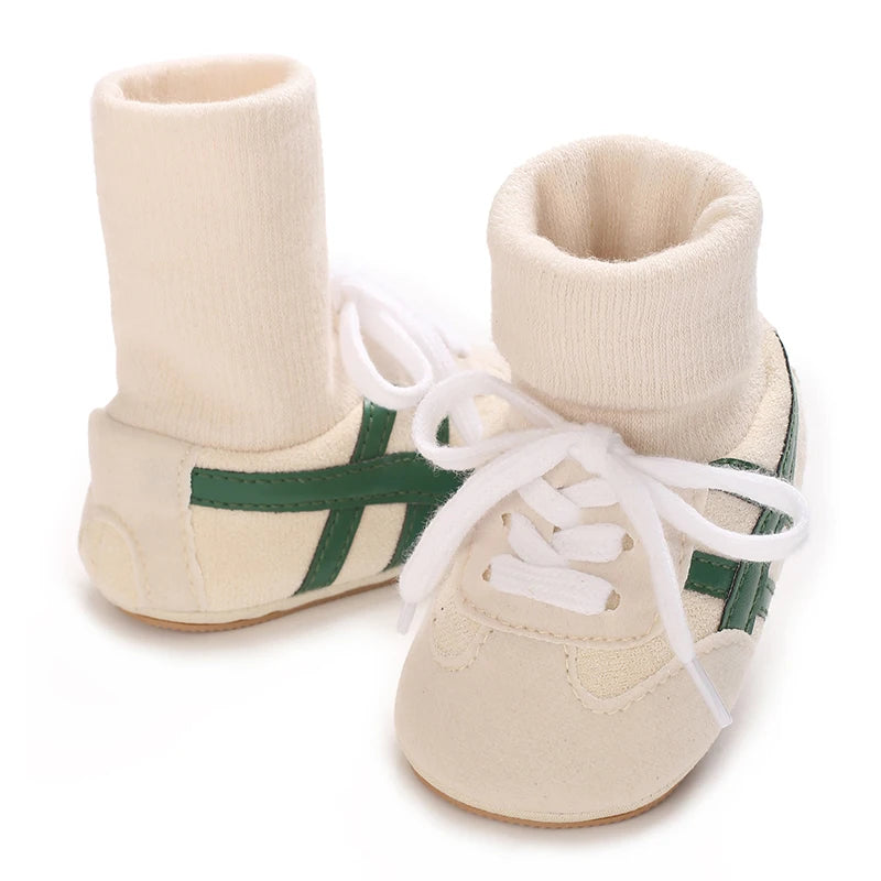 Baby Shoes & Socks (6–12M) – Soft Bottom Anti-Slip Sneakers