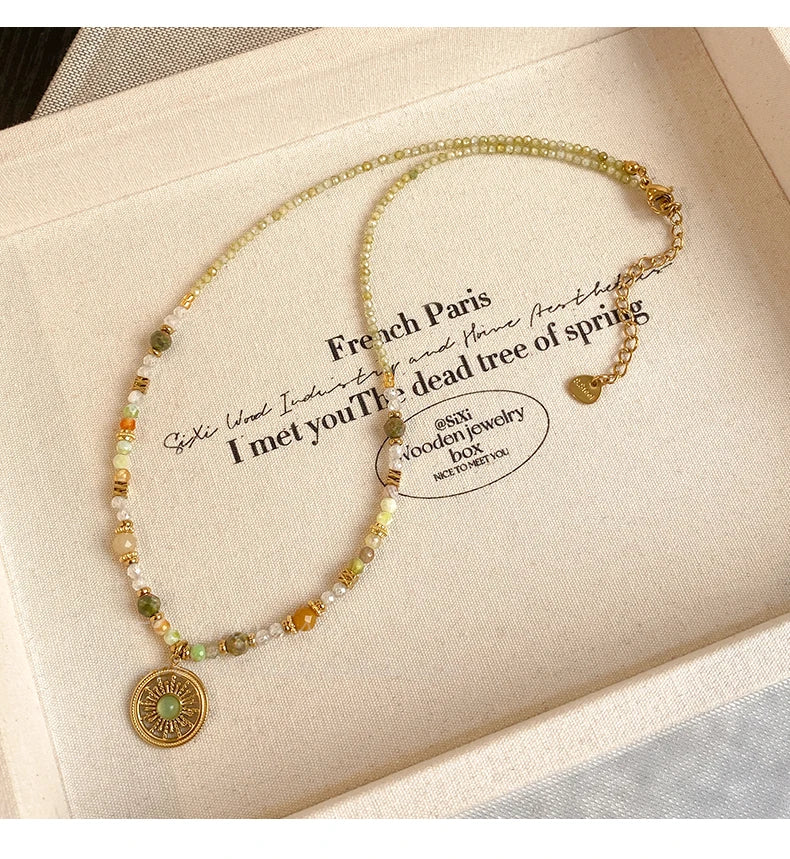 Natural Stone Bead Necklace